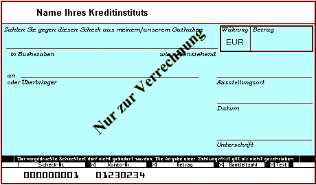 Einlösen verrechnung zahlungsanweisung wo zur postbank Postbank verrechnungsscheck